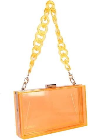 Women Acrylic Clutch Purse Clear Evening Shoulder Bag Unique Acrylic Clutch Purse for Wedding Cocktail Party Prom