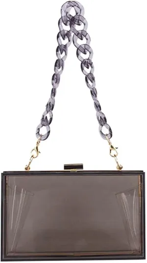 Women Acrylic Clutch Purse Clear Evening Shoulder Bag Unique Acrylic Clutch Purse for Wedding Cocktail Party Prom