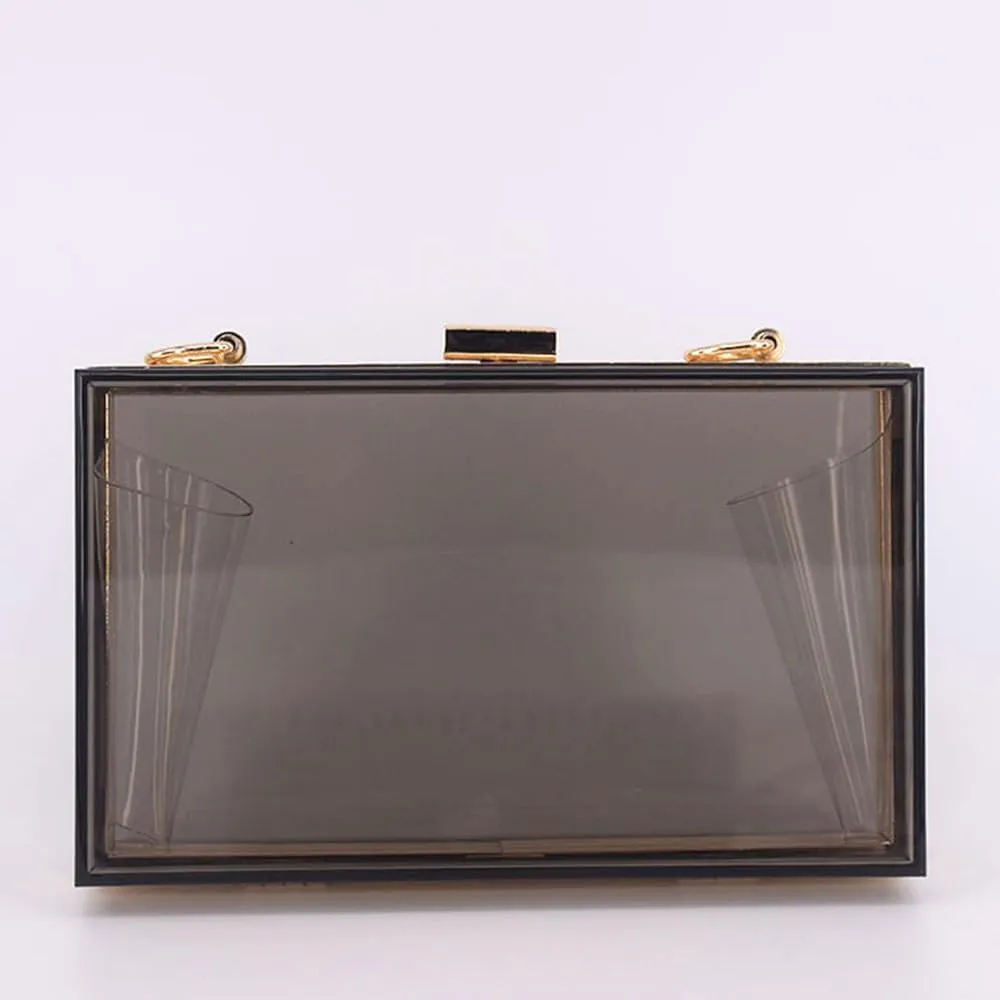 Women Acrylic Clutch Purse Clear Evening Shoulder Bag Unique Acrylic Clutch Purse for Wedding Cocktail Party Prom