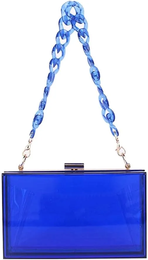 Women Acrylic Clutch Purse Clear Evening Shoulder Bag Unique Acrylic Clutch Purse for Wedding Cocktail Party Prom