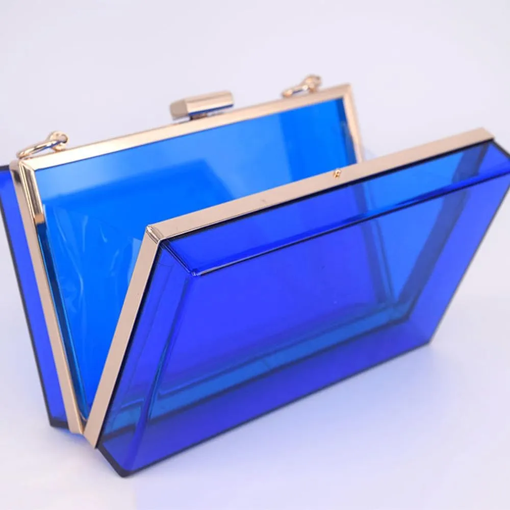 Women Acrylic Clutch Purse Clear Evening Shoulder Bag Unique Acrylic Clutch Purse for Wedding Cocktail Party Prom