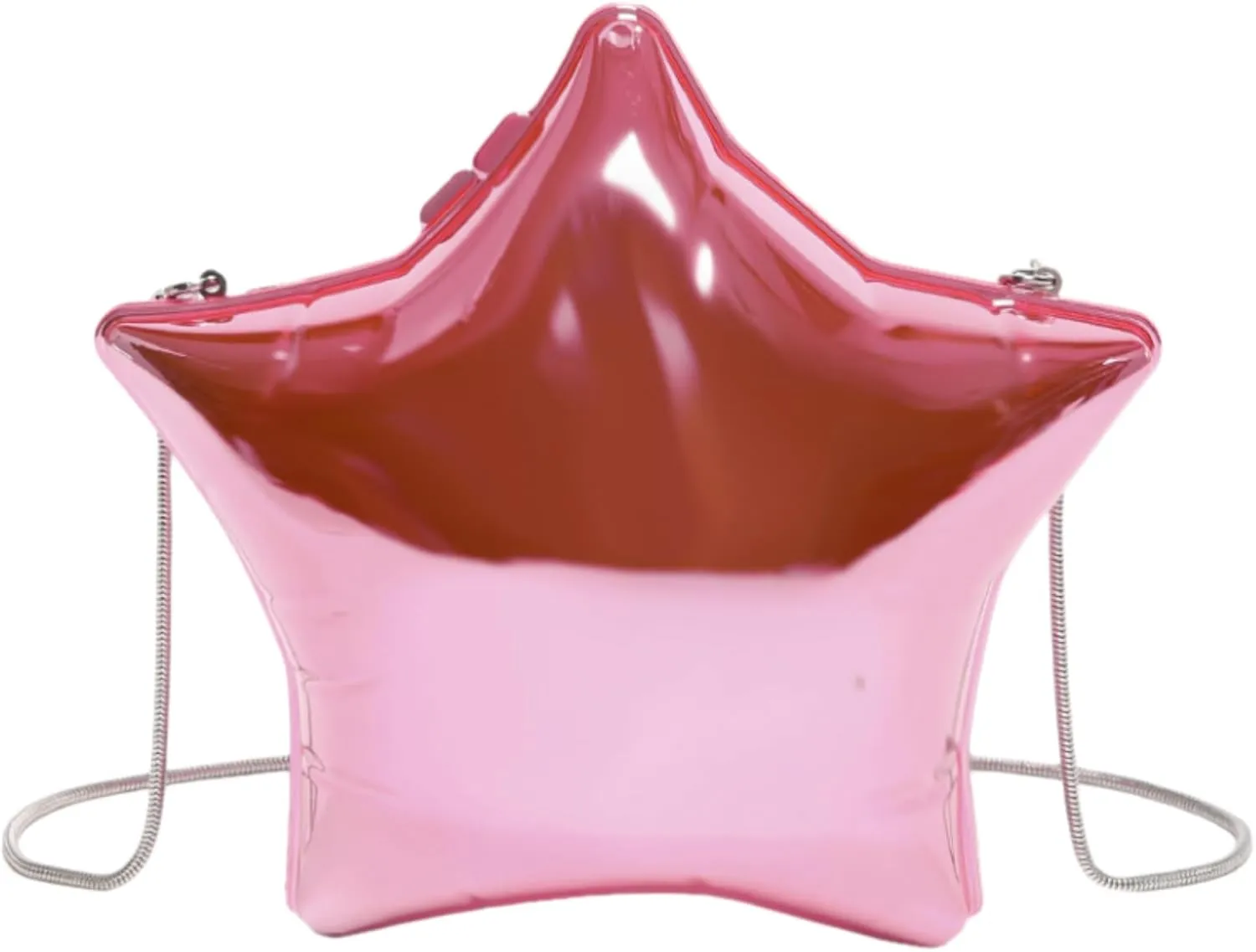 Women Acrylic Clutch Purse Star Shape Handbag Unique Evening Bag Chain Crossbody Bag for Formal Party Wedding