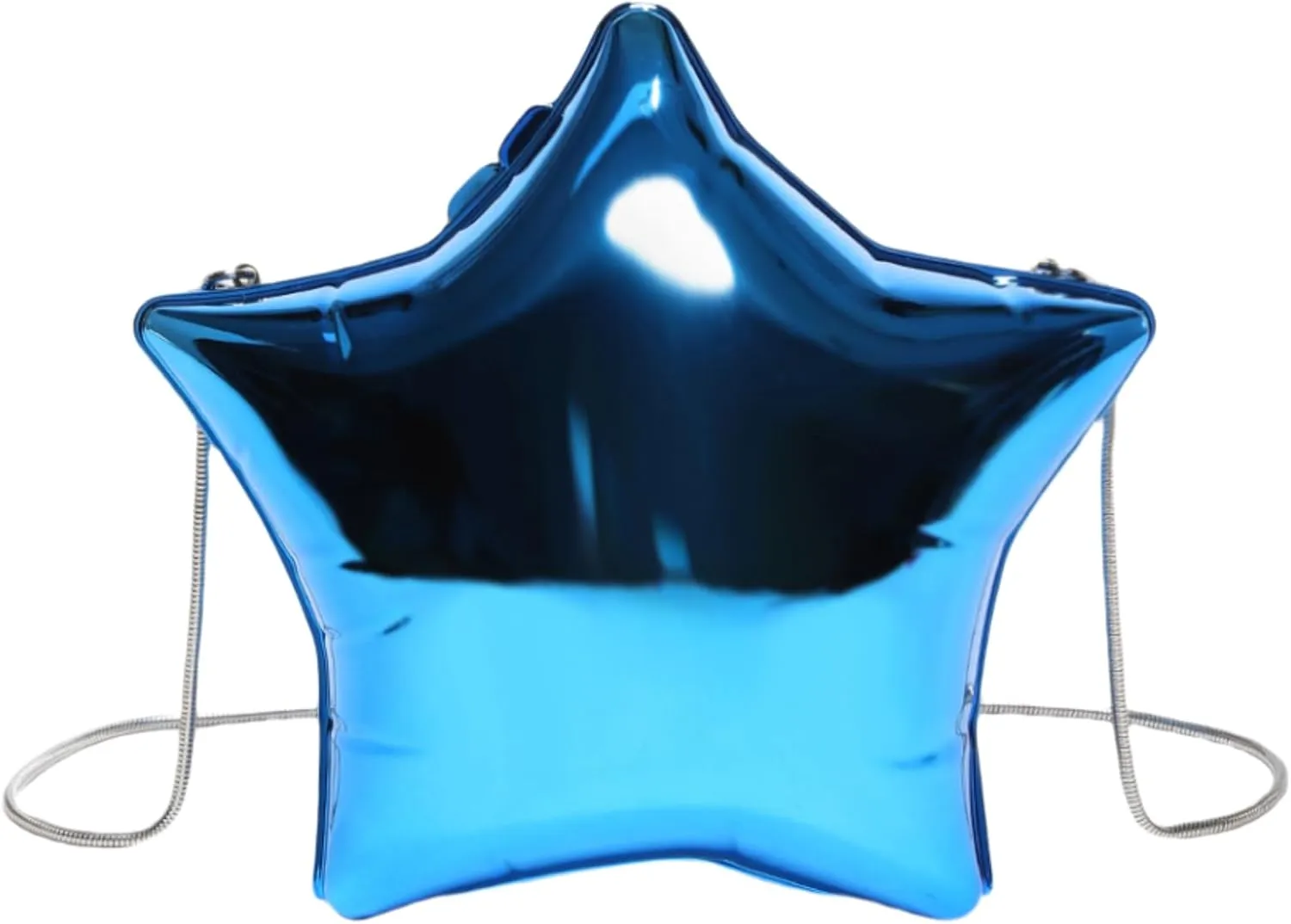 Women Acrylic Clutch Purse Star Shape Handbag Unique Evening Bag Chain Crossbody Bag for Formal Party Wedding