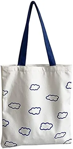 Women canvas Tote Bag for Women Shoulder Bag with zipper Work Beach Travel and Shopping Grocery Bag