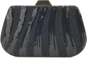 Women Clutch Bag Blue Green Sequin Evening Bag Luxury Designer Wedding Handbag Messenger Bag, Chain Shoulder Bag (Color : Black)