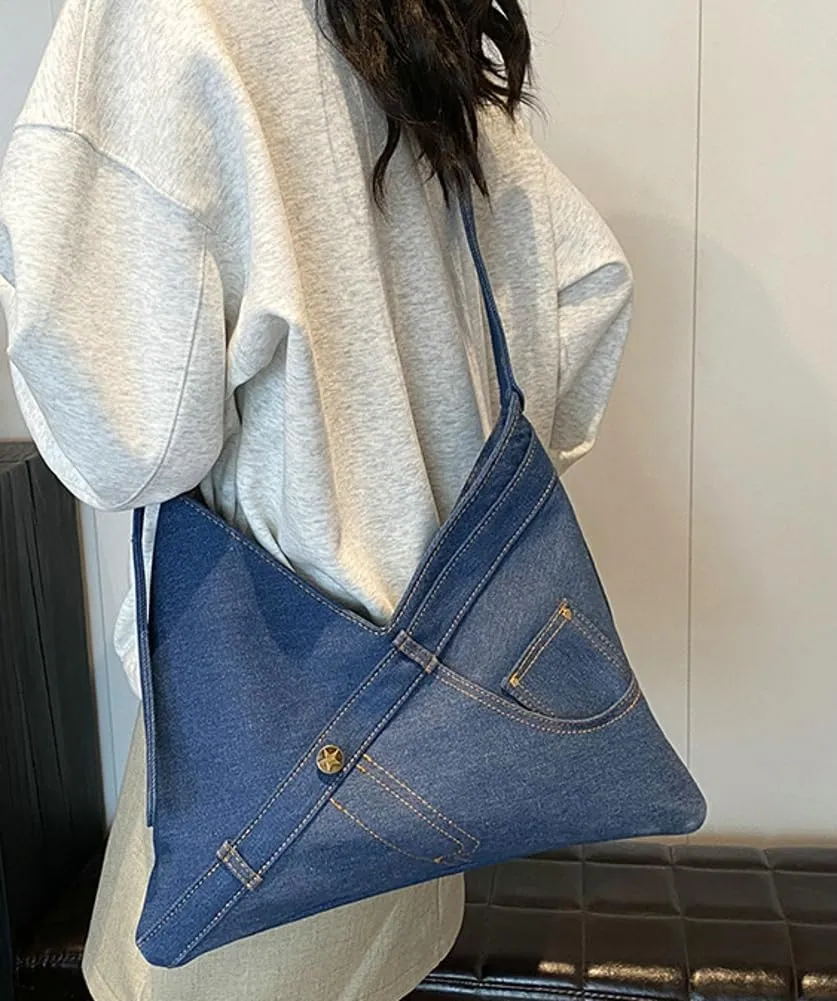 Women Denim Shoulder Bag Fashion Hobo Crossbody Bags Slouchy Tote Bag Handbag Purse Casual