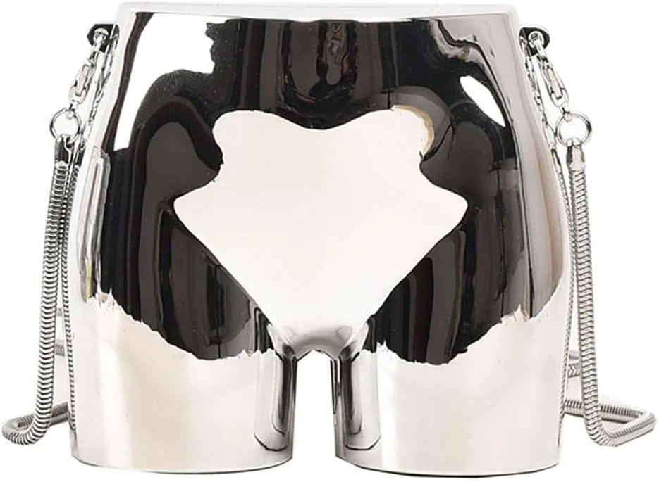 Women Evening Clutch Handbags Funny Butt Shape Unique Shoulder Bag Acrylic Fashion Handbag Chain Strap Stylish Lad