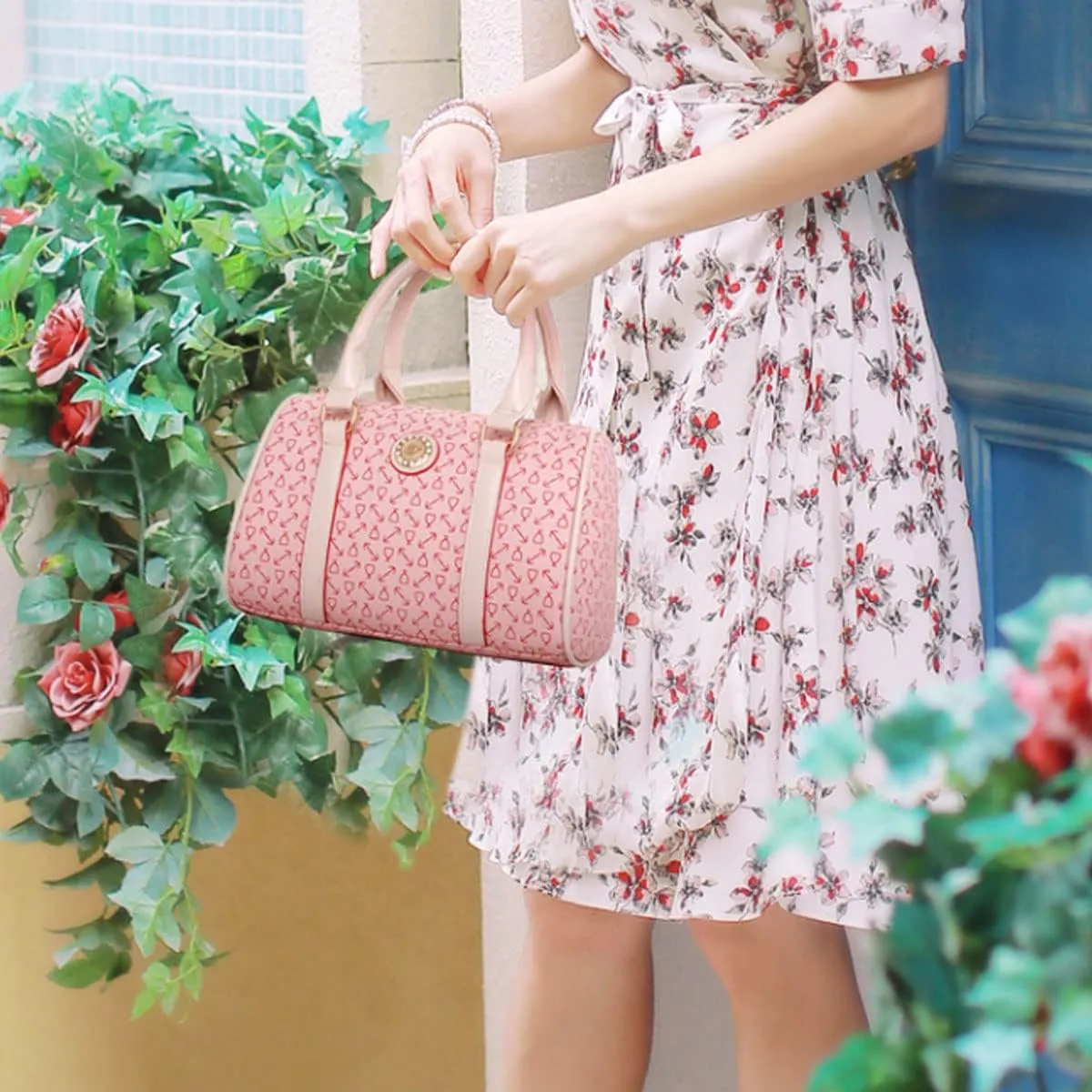 Women Handbag Set 6 Pcs PU Leather Tote Purse Multi-purpose Classic Shoulder Bag Top Handle Bag Satchel(Coffee)