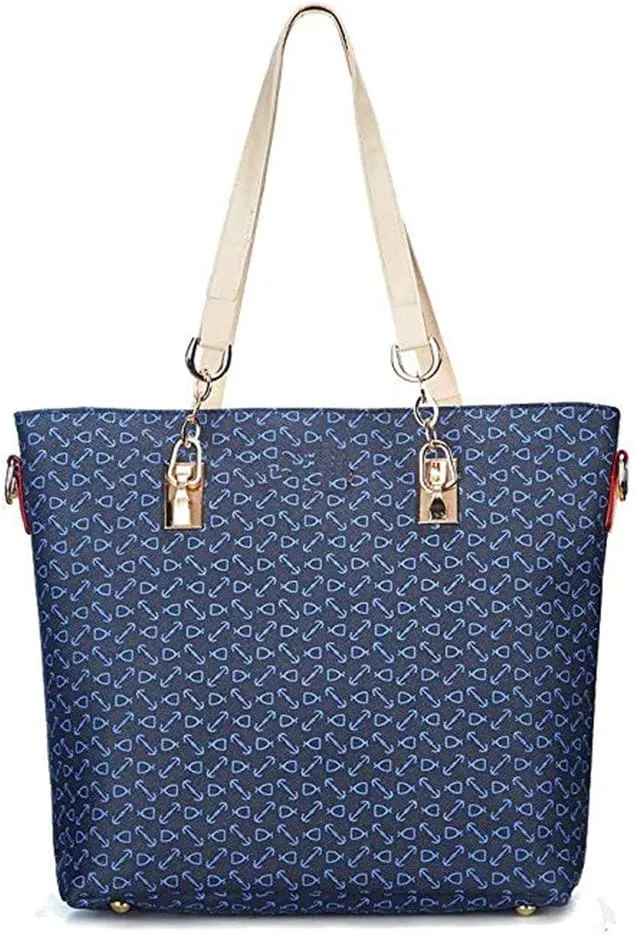 Women Handbag Set 6 Pcs PU Leather Tote Purse Set Multi-purpose Classic Shoulder Bag