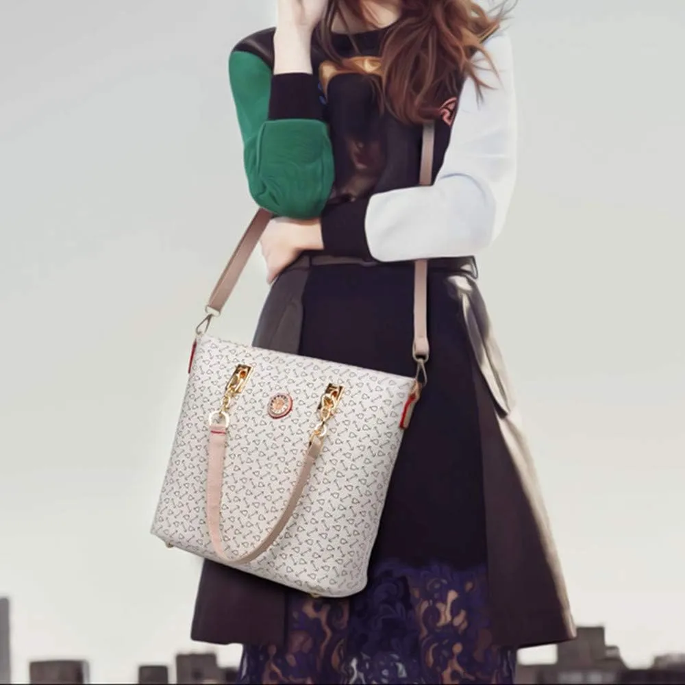 Women Handbag Set 6 Pcs PU Leather Tote Purse Set Multi-purpose Classic Shoulder Bag