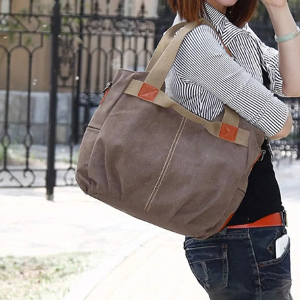Women Handbag Tote Top Handle Satchel Shoulder Bag Casual Vintage Purse Canvas Bags