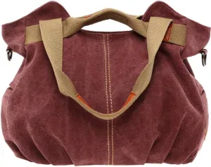 Women Handbag Tote Top Handle Satchel Shoulder Bag Casual Vintage Purse Canvas Bags