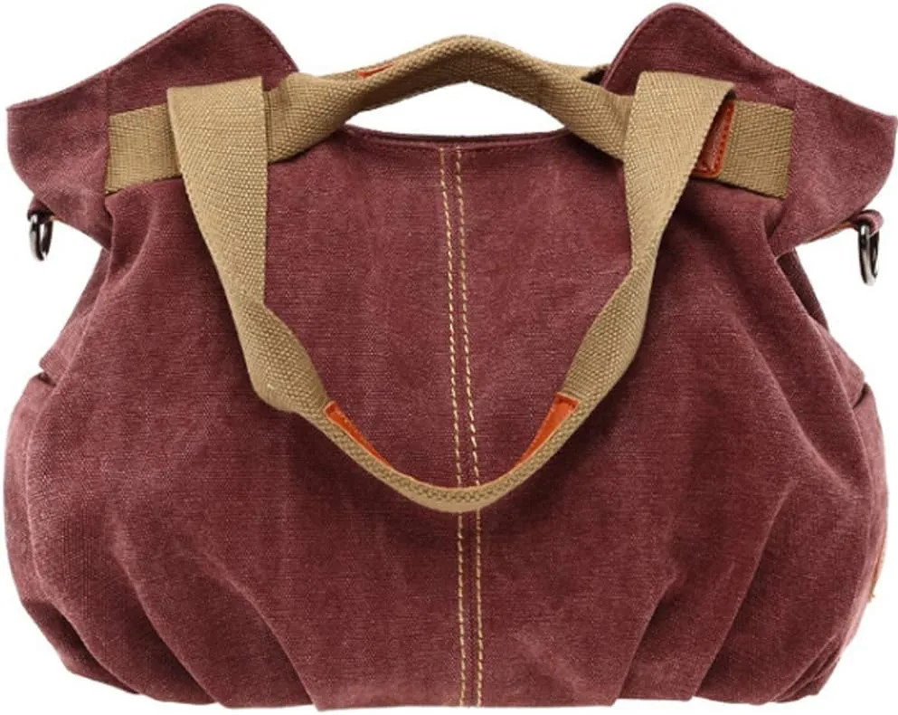 Women Handbag Tote Top Handle Satchel Shoulder Bag Casual Vintage Purse Canvas Bags