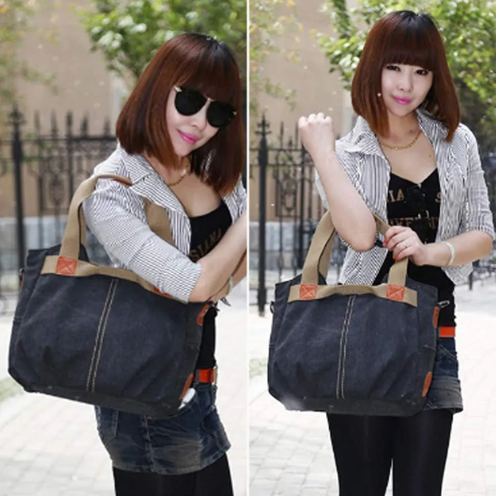 Women Handbag Tote Top Handle Satchel Shoulder Bag Casual Vintage Purse Canvas Bags