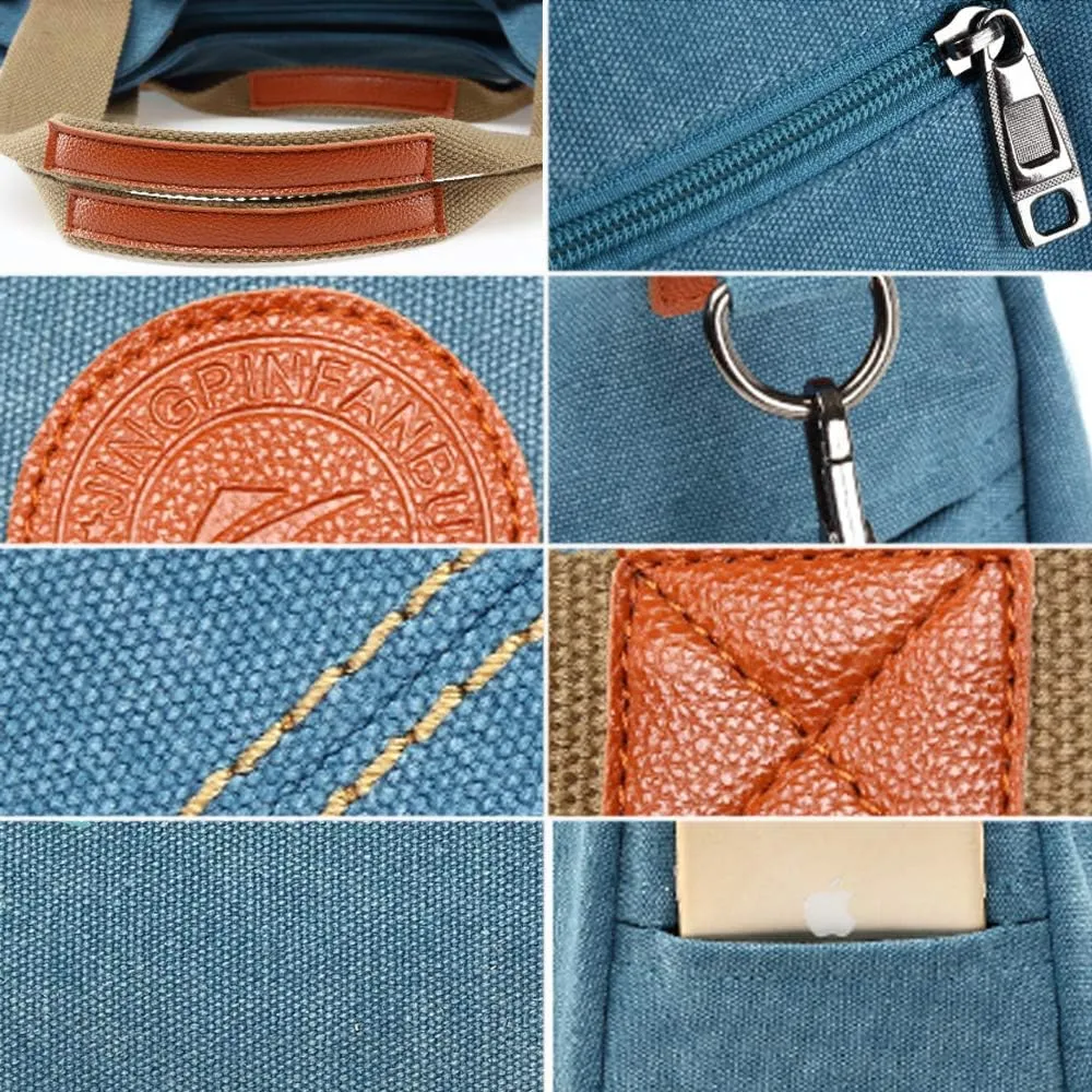 Women Handbag Tote Top Handle Satchel Shoulder Bag Casual Vintage Purse Canvas Bags