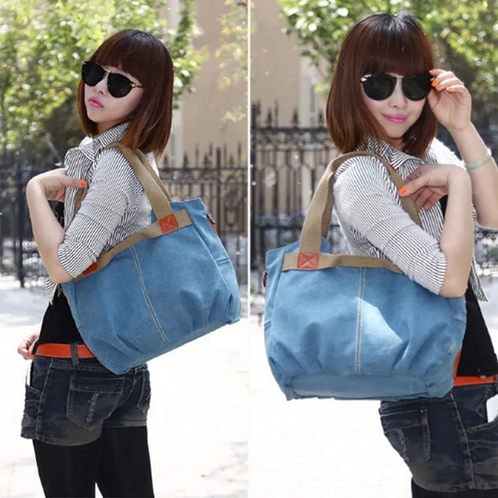 Women Handbag Tote Top Handle Satchel Shoulder Bag Casual Vintage Purse Canvas Bags