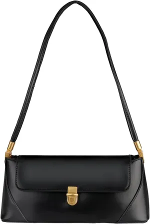Women Shoulder Bags Vintage Leather Handbag Fashion Classic Small Purse Clutch Hobo Purse Retro Buckle Closure