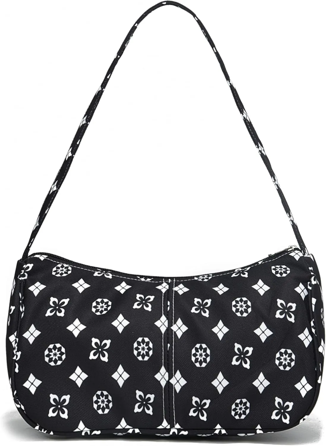 Women Shoulder Handbags Trendy Small Crossbody Bags Prints Hobo Bags with Zipper Crescent Purse For Ladies