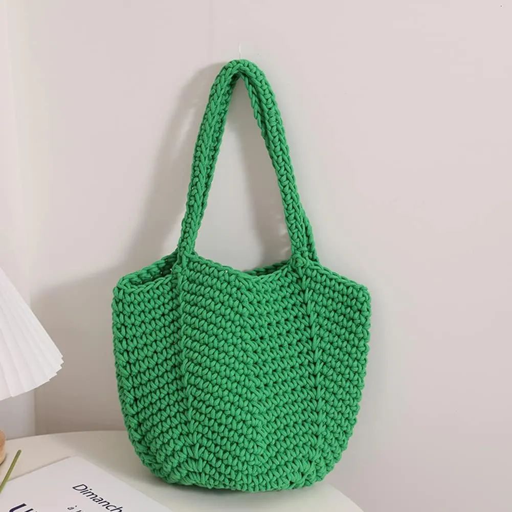 Women Tote Bags Korean Style Underarm Bag Summer Casual Simple Soft Solid Color Elegant Portable Bag