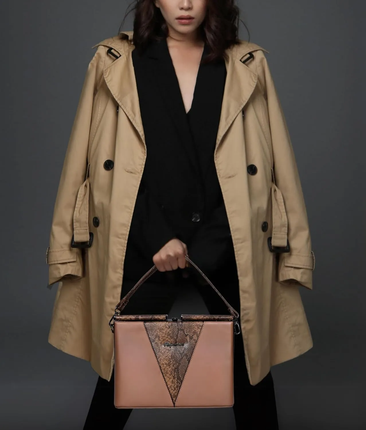Women Vegan Leather handbags, Fashion Snake Printed crossbody Bags, Clutch Bags