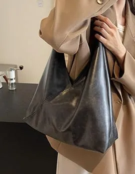 Women Vintage Shoulder Bag Tote Bag Hobo Bag Slouchy Satchel Purse Work Bag Large Capacity Commuter Bag Underarm Bag