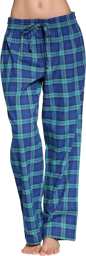 Women's 100% Cotton Super Soft Flannel Plaid Pajama/Lounge Pants