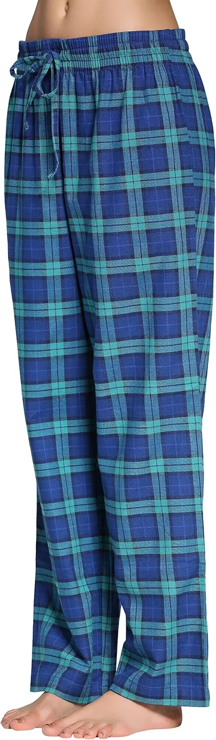 Women's 100% Cotton Super Soft Flannel Plaid Pajama/Lounge Pants
