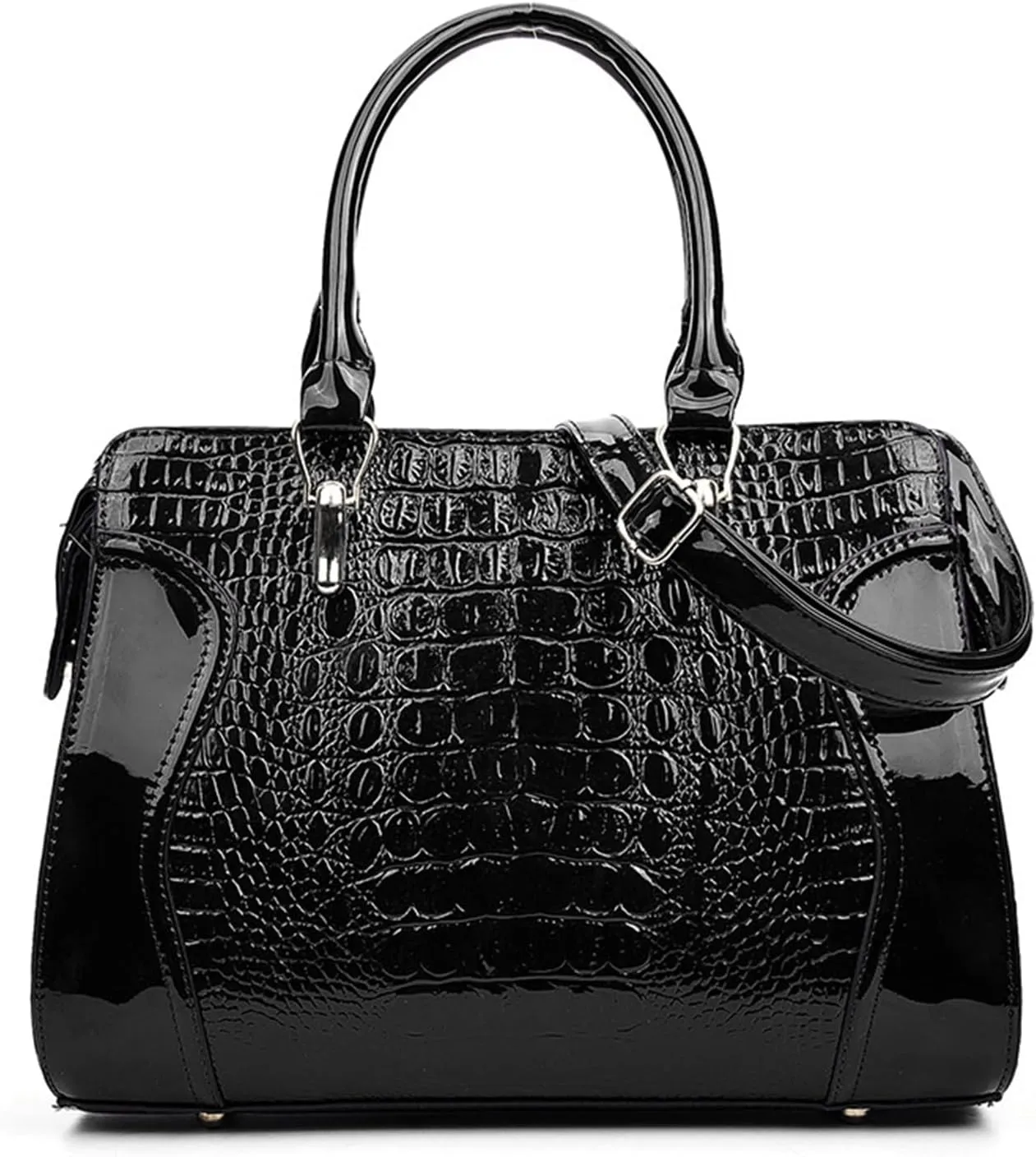 Women's Crocodile Pattern Handbag and Purse PU Leather Classic Satchel Crossbody Outdoor Work Top Handle Shoulder Bagbag258OWOISS