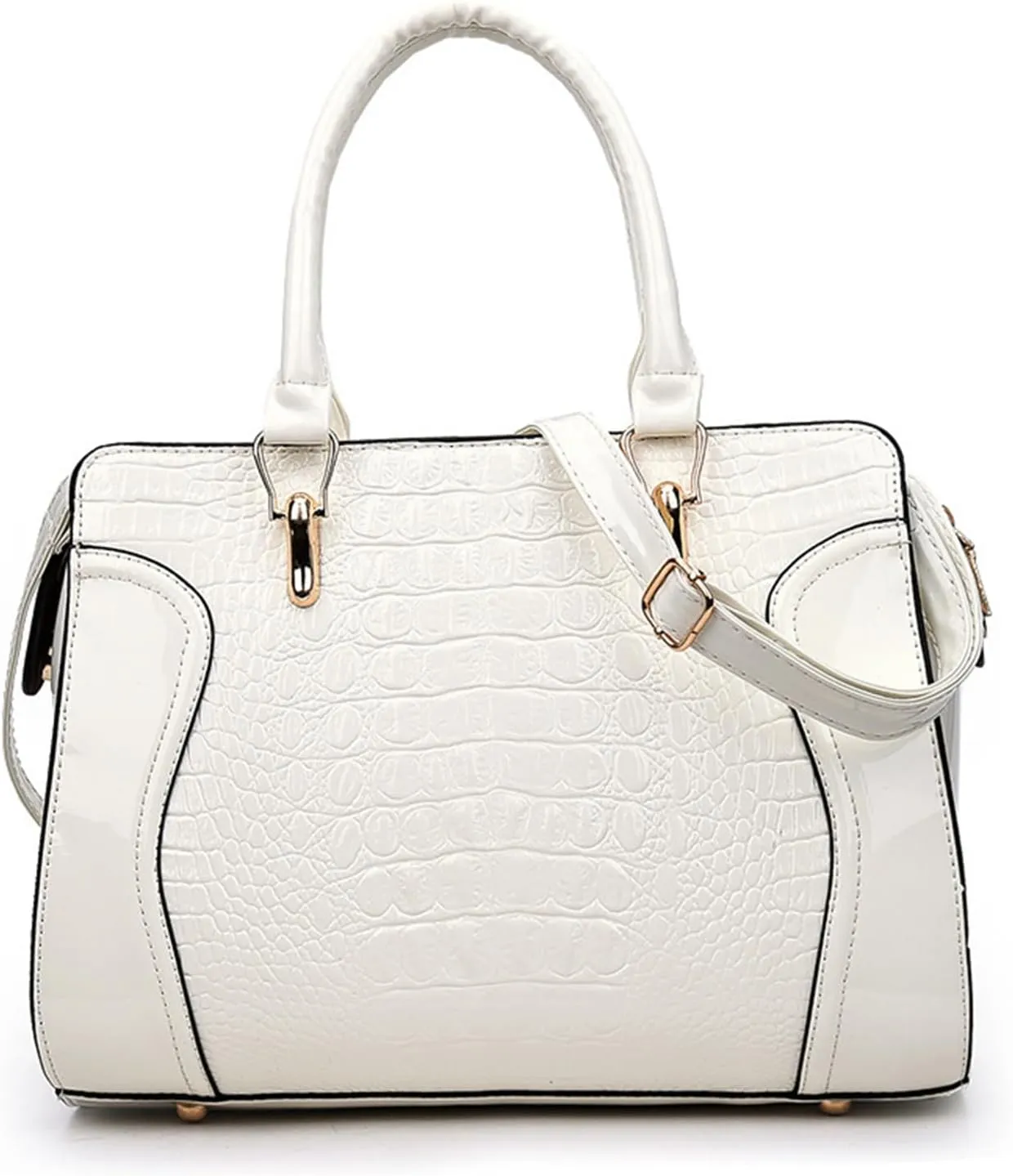 Women's Crocodile Pattern Handbag and Purse PU Leather Classic Satchel Crossbody Outdoor Work Top Handle Shoulder Bagbag259OWOISS