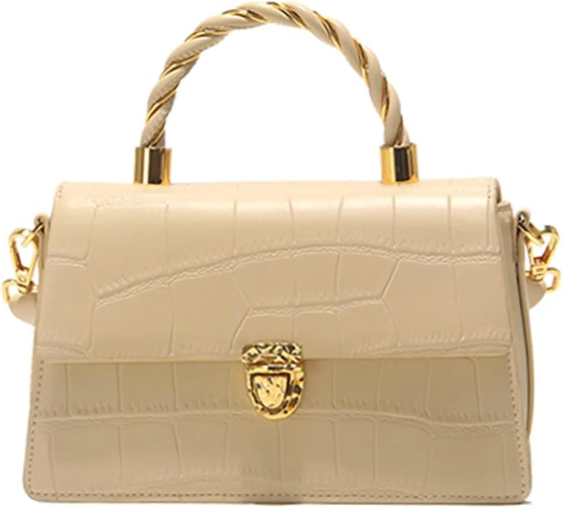 Women's Crocodile Pattern Handbag Purse PU Leather Classic Top Handle Satchel Bag Flap Shoulder Bag Outdoor Crossbody