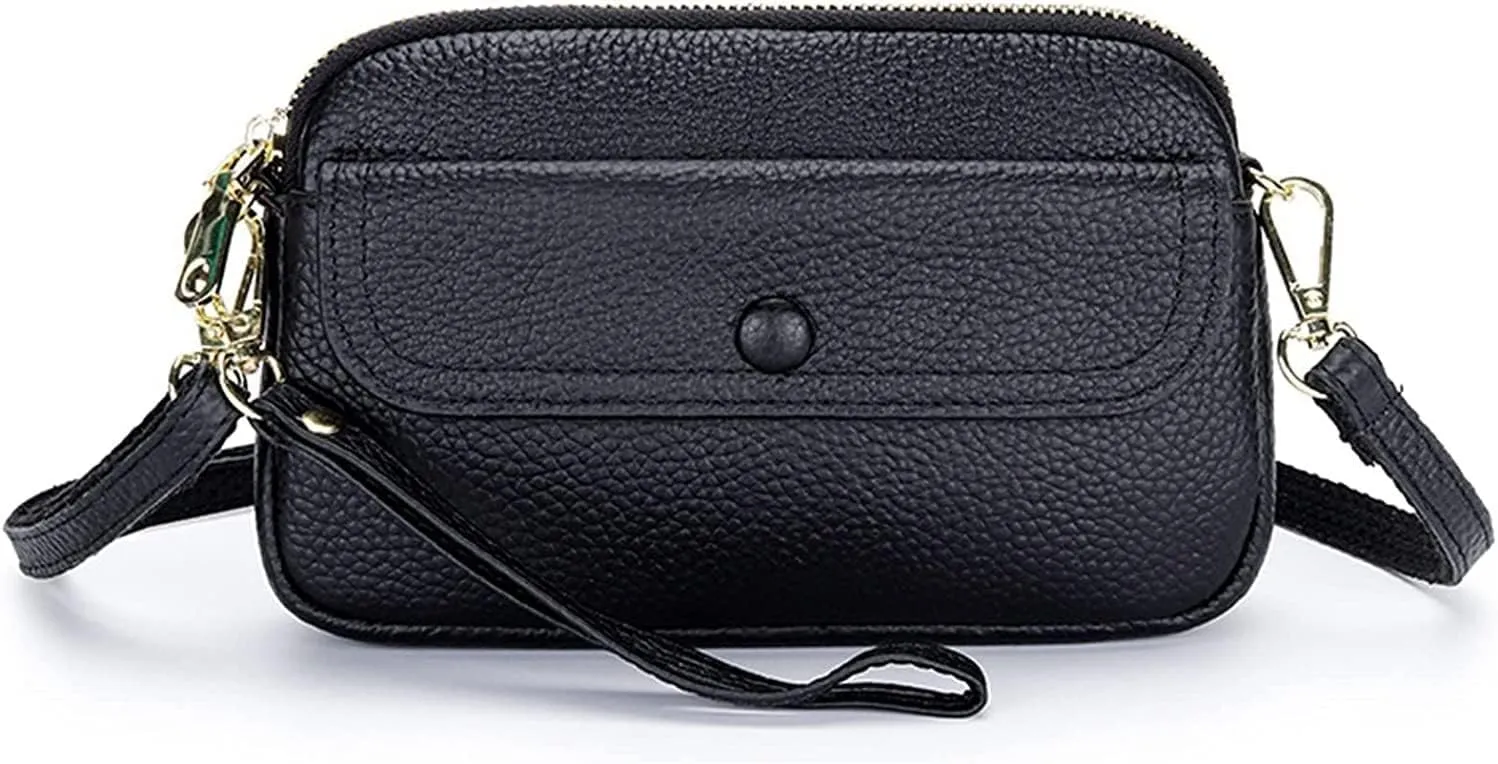 Women's Crossbody Bags with Shoulder Strap and Wrist Strap Women's Zipper Crossbody Bags