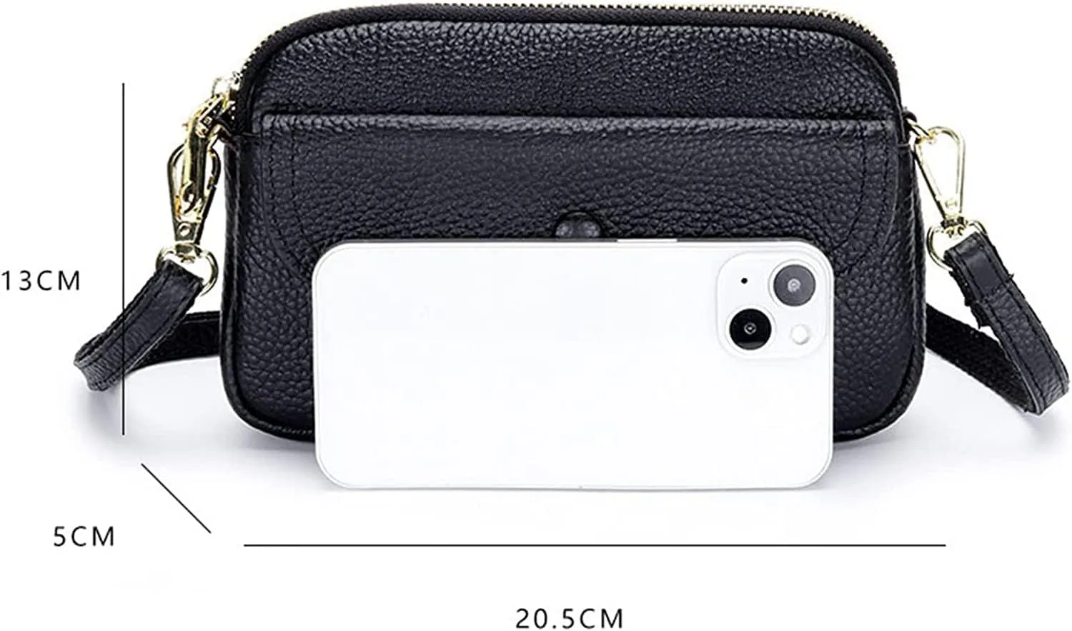 Women's Crossbody Bags with Shoulder Strap and Wrist Strap Women's Zipper Crossbody Bags
