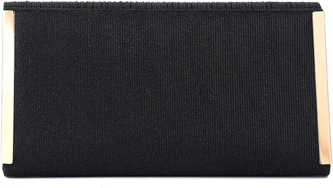 Womens Glitter Clutch Bags Flap Elegant Purse Evening Bag Formal Handbag with Detachable Chain