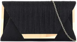 Womens Glitter Clutch Bags Flap Elegant Purse Evening Bag Formal Handbag with Detachable Chain