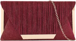 Womens Glitter Clutch Bags Flap Elegant Purse Evening Bag Formal Handbag with Detachable Chain
