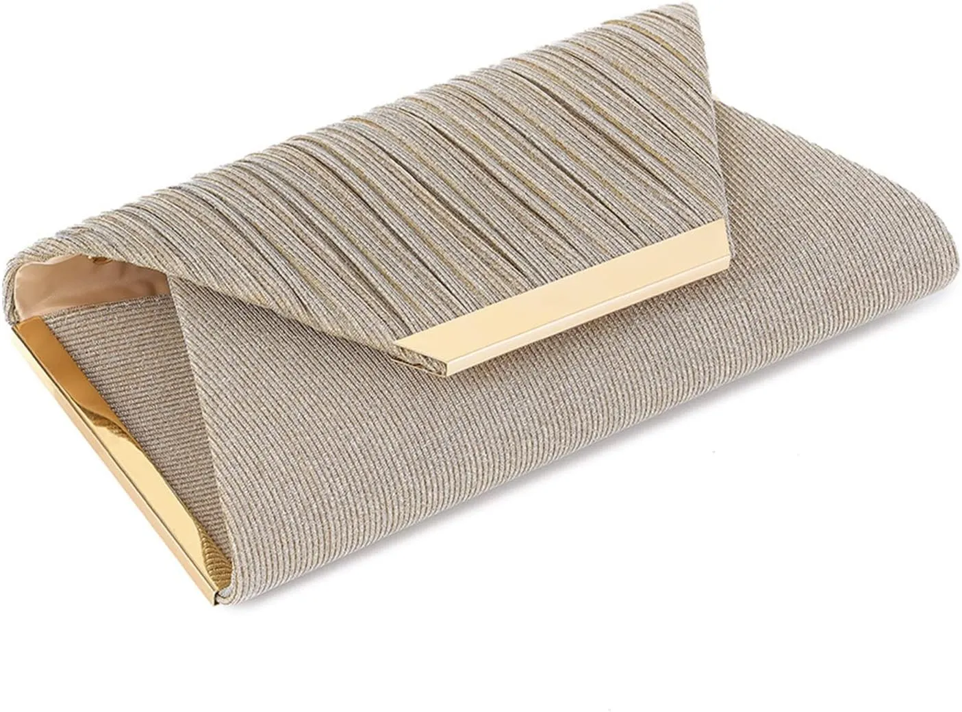 Womens Glitter Clutch Bags Flap Elegant Purse Evening Bag Formal Handbag with Detachable Chain