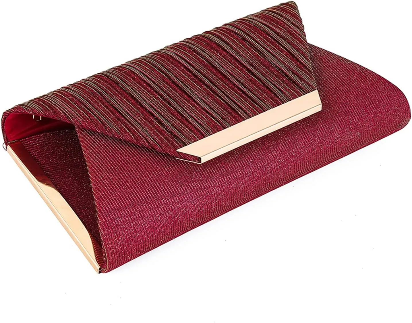 Womens Glitter Clutch Bags Flap Elegant Purse Evening Bag Formal Handbag with Detachable Chain