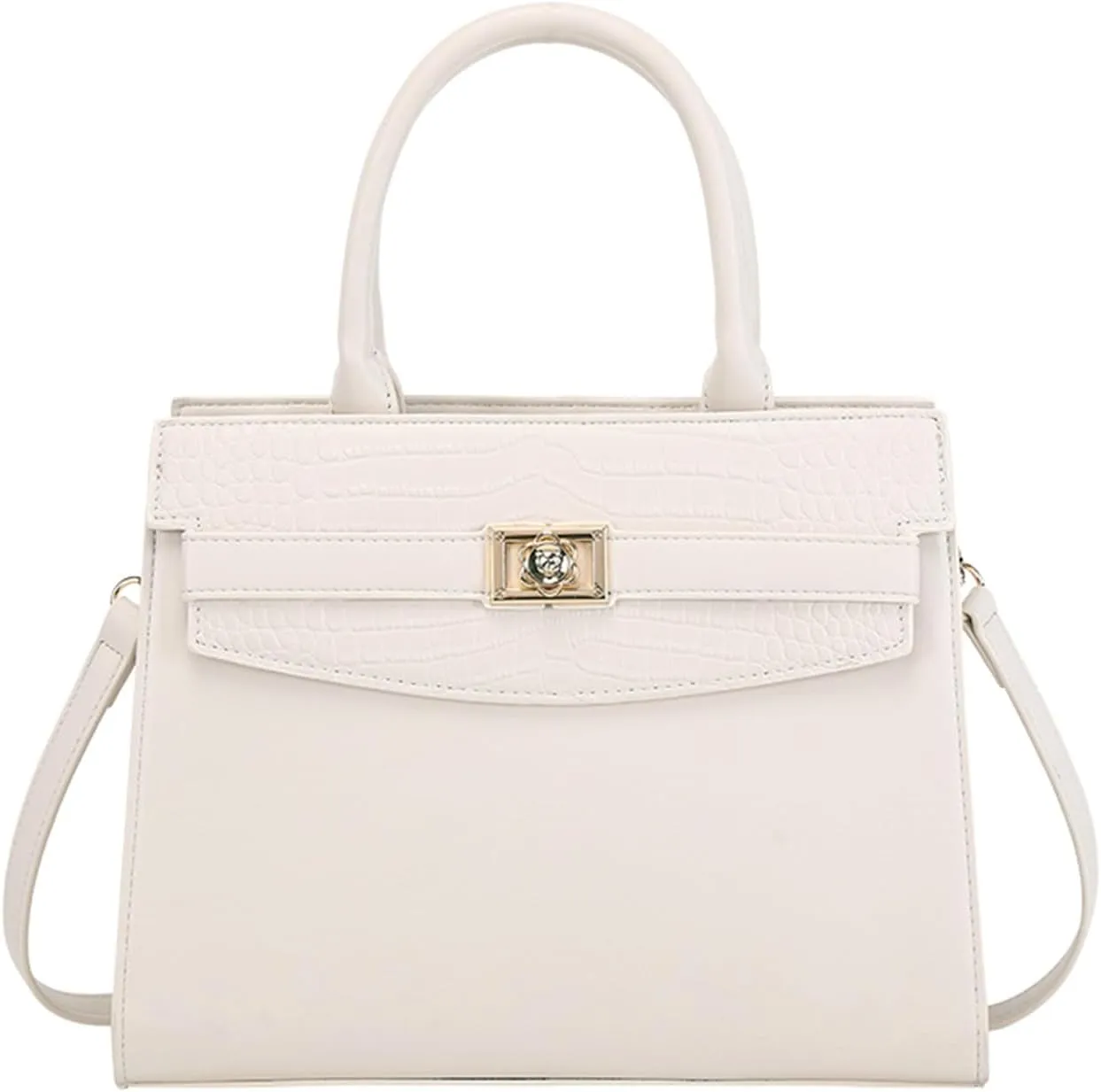 Women's Handbag Purse PU Leather Crocodile Pattern Top Handle Satchel Stitching Crossbody Shoulder Bag Classic Totebag1680OWOISS