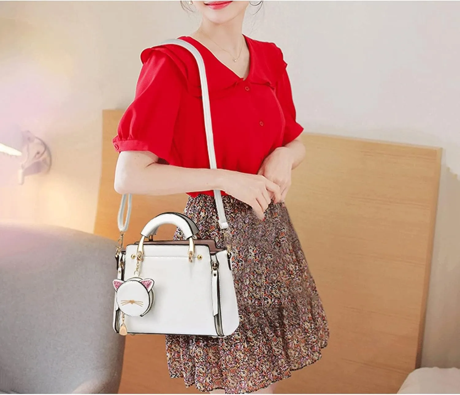 Women's Handbags Top Handle Handbags with Coin Purse for Women Fashion Ladies Purses PU Leather Satchel Shoulder Tote Bags(Green)