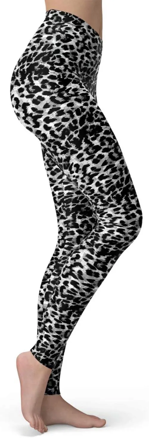 Women's Leopard Printed Leggings Animal Skin Brushed Buttery Soft Tights