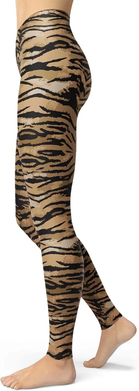 Women's Leopard Printed Leggings Animal Skin Brushed Buttery Soft Tights
