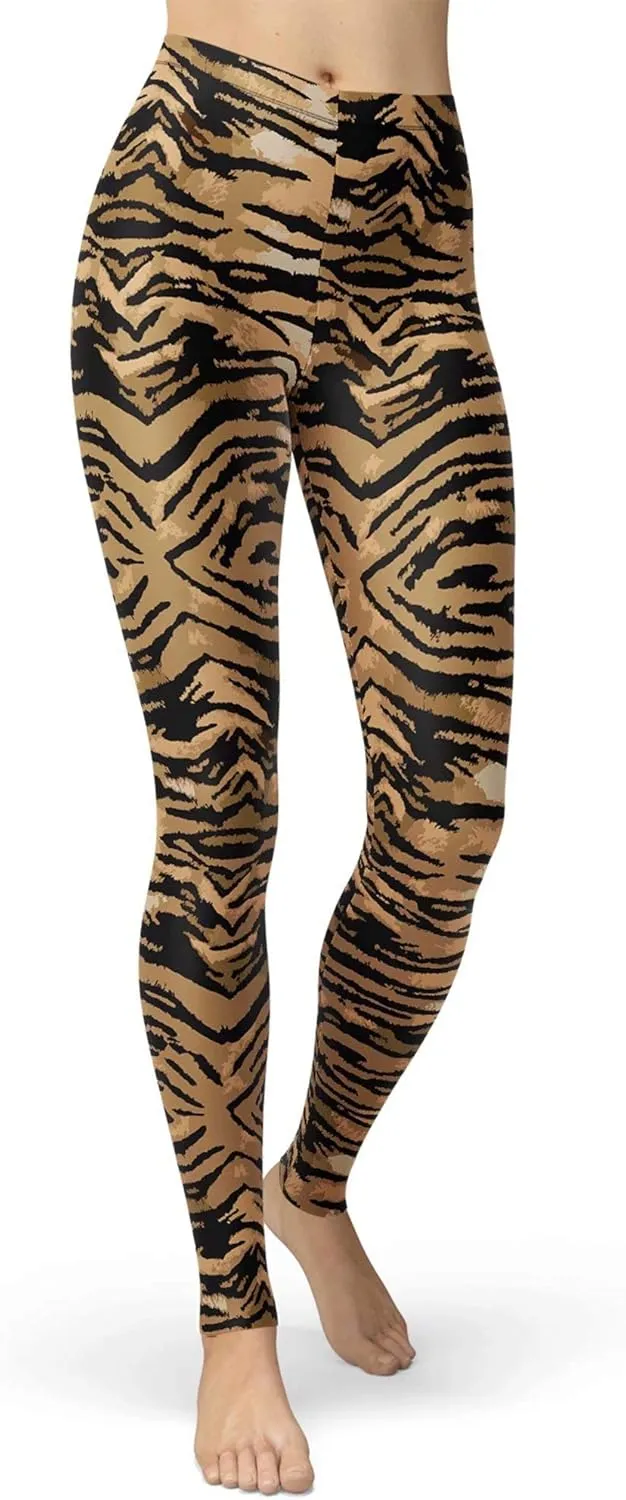 Women's Leopard Printed Leggings Animal Skin Brushed Buttery Soft Tights