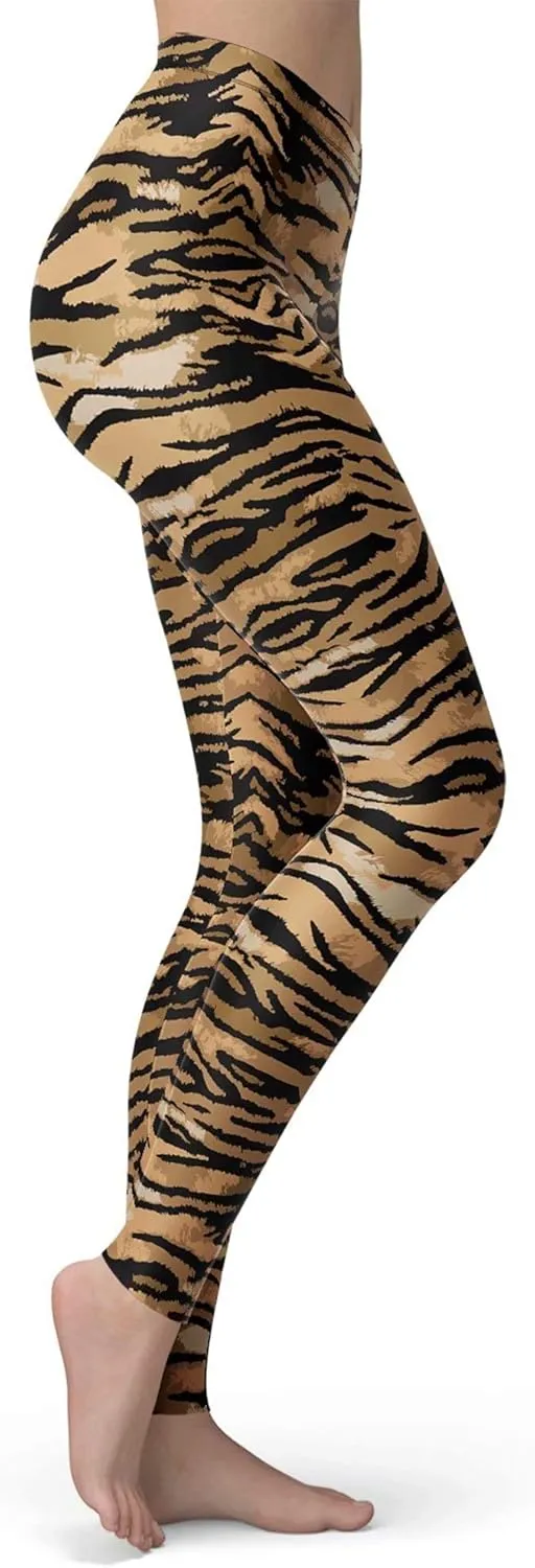 Women's Leopard Printed Leggings Animal Skin Brushed Buttery Soft Tights