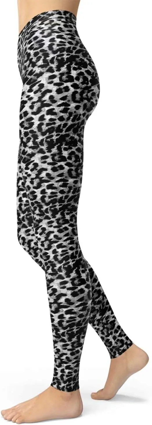Women's Leopard Printed Leggings Animal Skin Brushed Buttery Soft Tights
