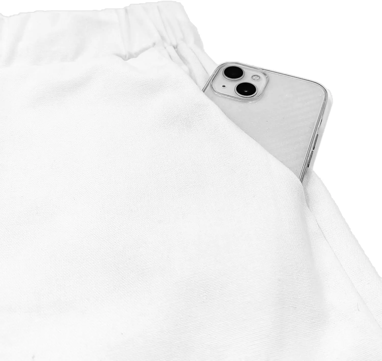 Womens Lightweight Pants with Pockets High Waist Comfy White Pants Casual Lightweight Loose Trousers