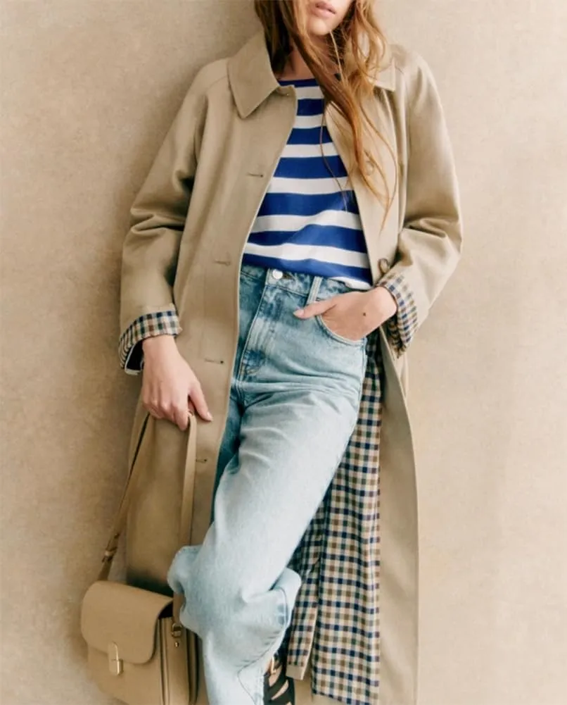 Women's Long Trench Coat Single Breasted Oversized Overcoat Classic Button Down Spring Outerwear