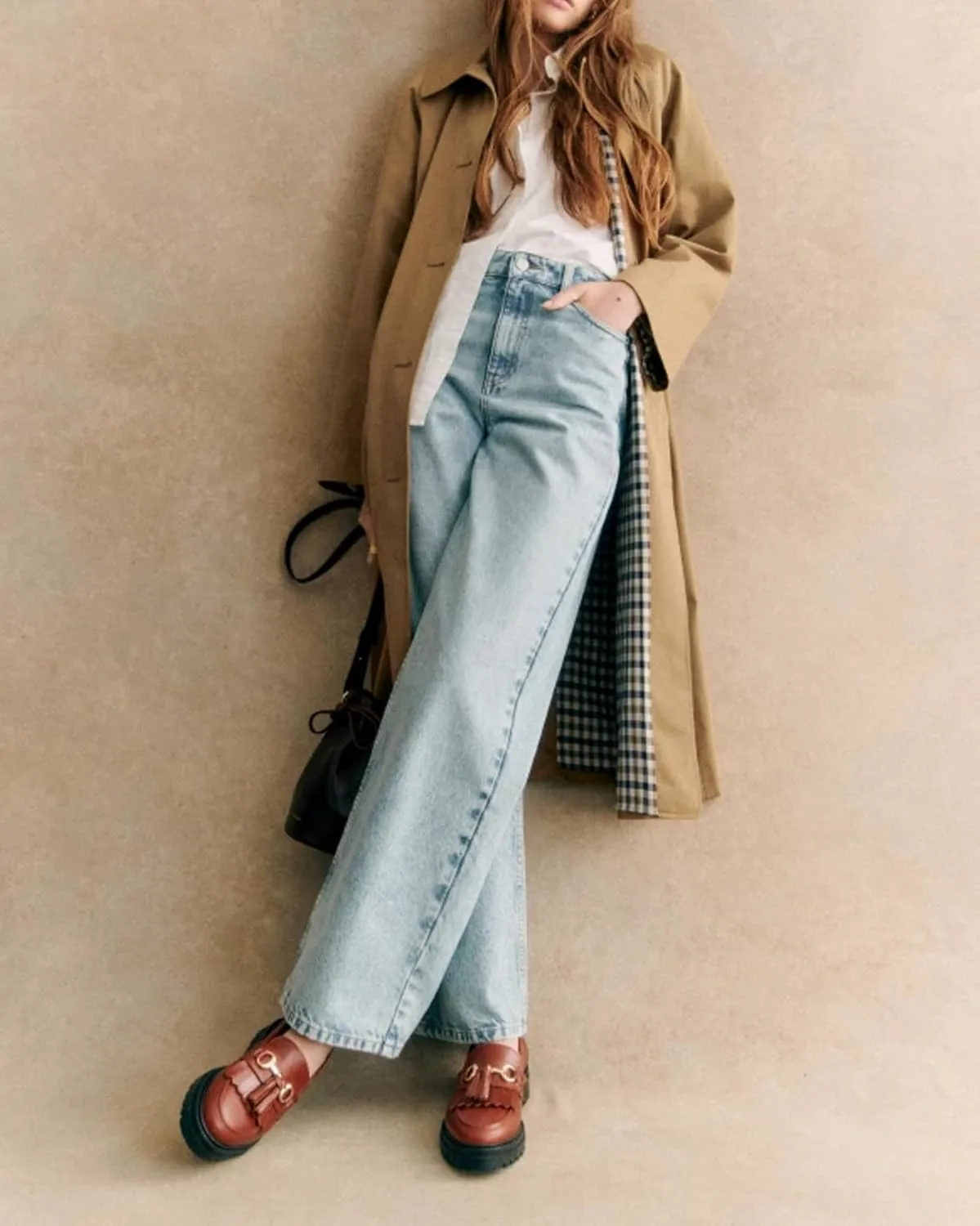 Women's Long Trench Coat Single Breasted Oversized Overcoat Classic Button Down Spring Outerwear