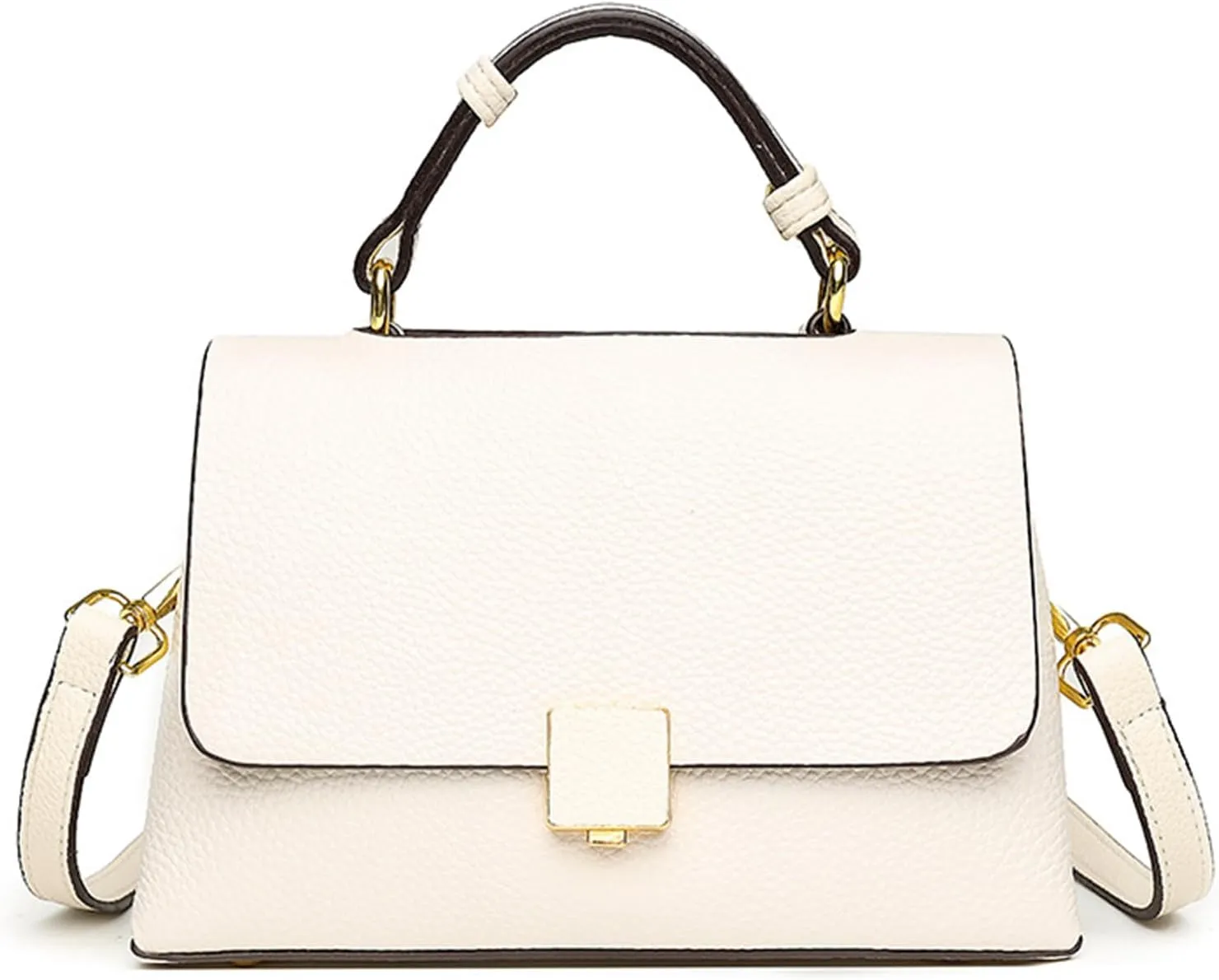 Women's Luxury Top Handle Satchel Bag Genuine Leather Classic Shoulder Bag Flap Crossbody Outdoor Work Handbag Pursebag2187OWOISS