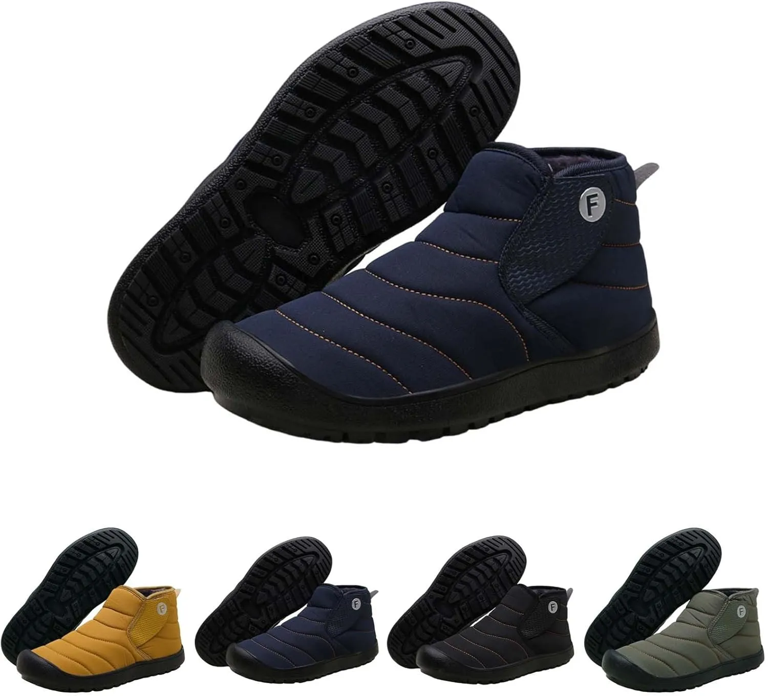 Women's Winter Boots Wide Width Snow Boots Slip On Womens Warm Ankle Barefoot Shoes Grounded Footwear Hiking Mens Casual Shoes Men Winter Booties