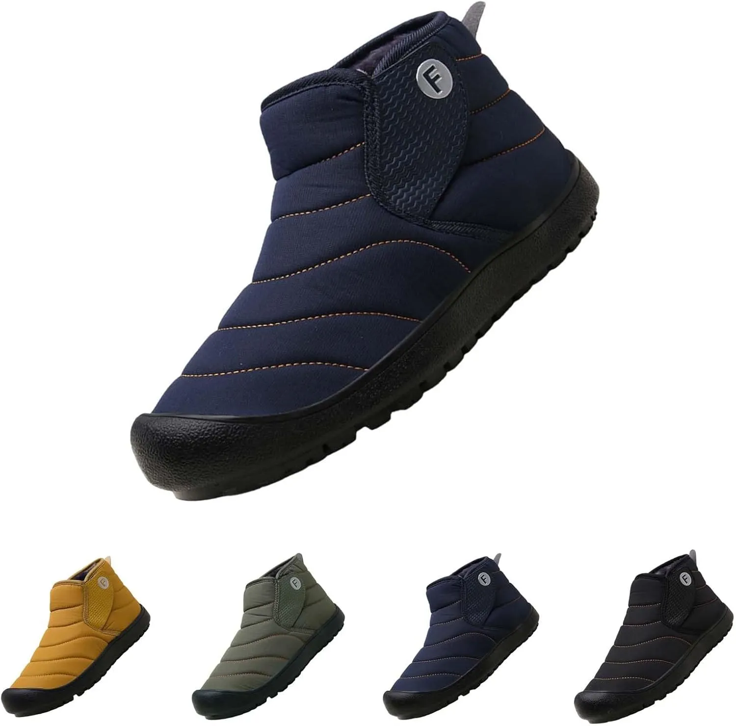 Women's Winter Boots Wide Width Snow Boots Slip On Womens Warm Ankle Barefoot Shoes Grounded Footwear Hiking Mens Casual Shoes Men Winter Booties